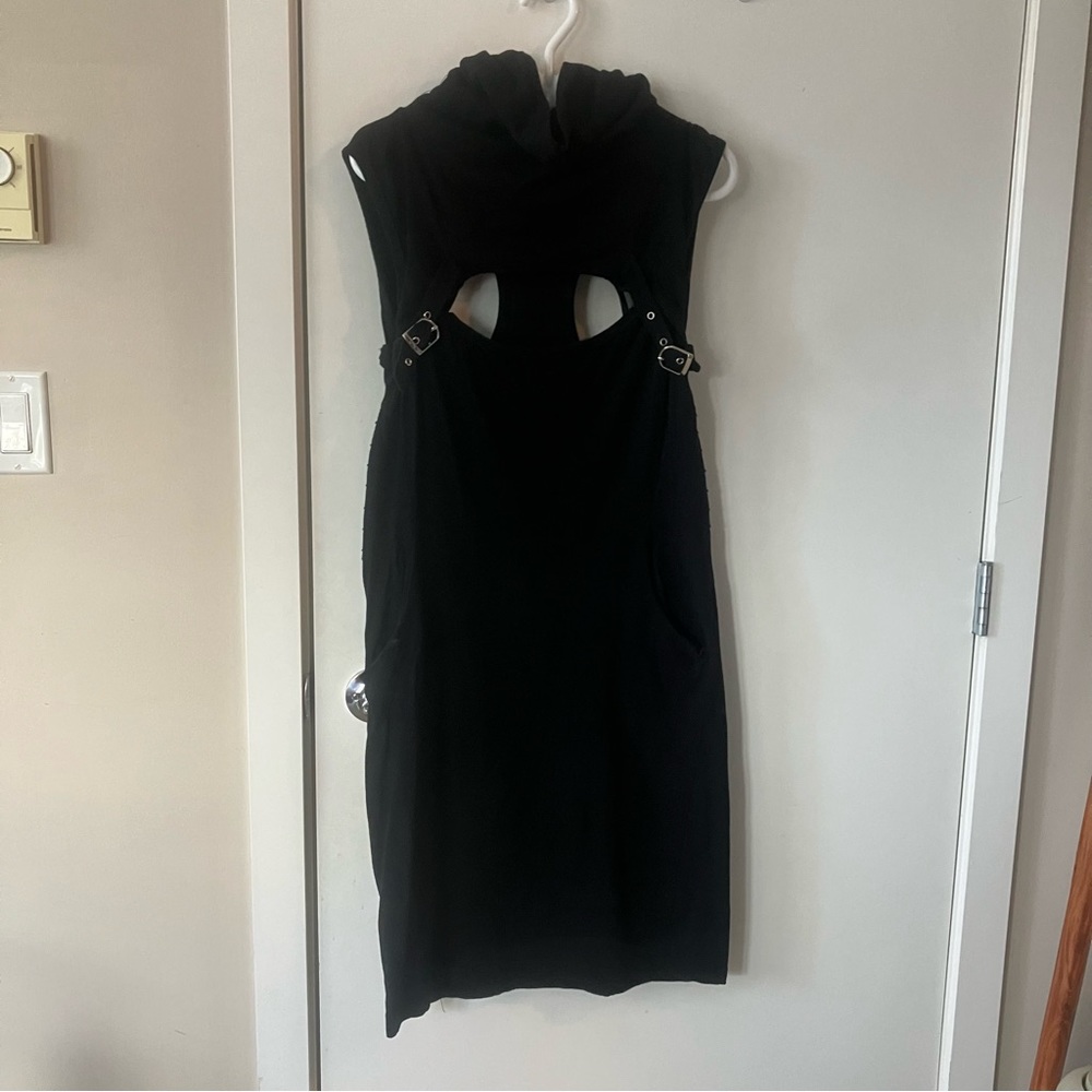 Cowlneck Keyhole Bodycon Dress
